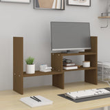 Vidaxl monitorstandaard (39-72)x17x43 cm grenenhout honingbruin