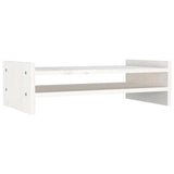 Vidaxl monitorstandaard 50x27x15 cm massief grenenhout wit