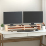 VidaXL Monitorstandaard 100x27x15 cm massief grenenhout