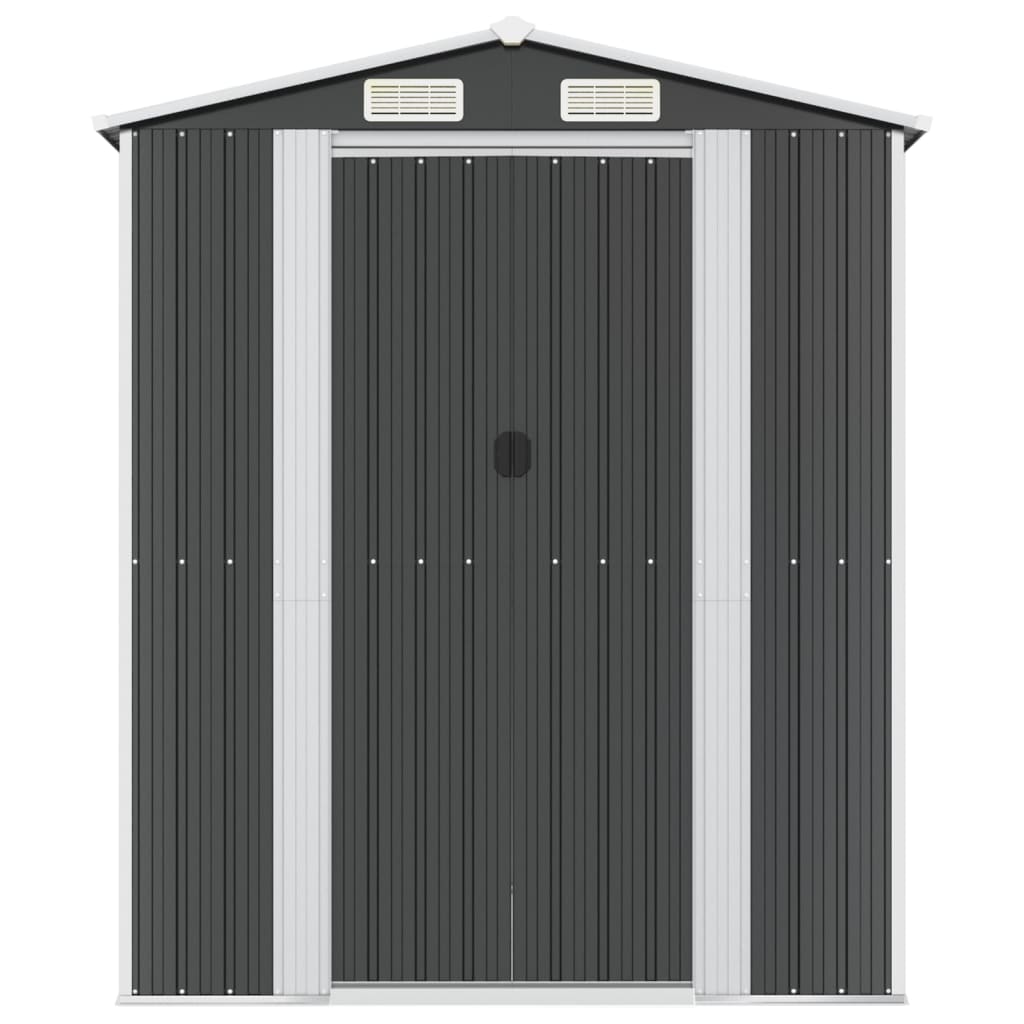 VidaXL Tuinschuur 192x191x223 cm gegalvaniseerd staal antracietkleurig