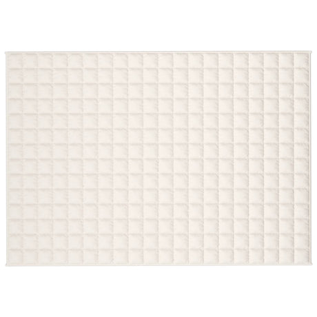 Vidaxl verzwaringsdeken 138x200 cm 6 kg stof lichtcrèmekleurig