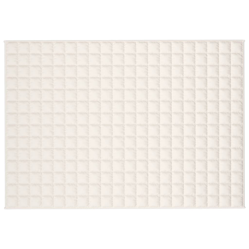 Vidaxl verzwaringsdeken 138x200 cm 6 kg stof lichtcrèmekleurig
