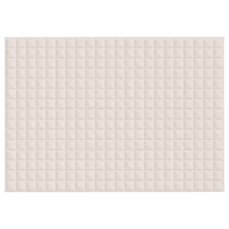 Vidaxl verzwaringsdeken 155x220 cm 11 kg stof lichtcrèmekleurig