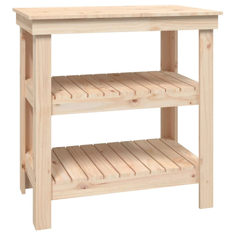 Vidaxl werkbank 78,5x50x80 cm massief grenenhout