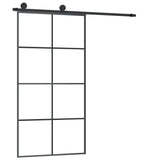 VidaXL Schuifdeur met beslag 102,5x205 cm ESG-glas en aluminium