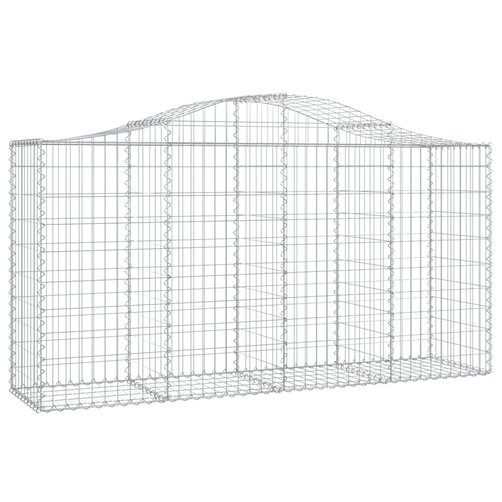 Vidaxl schanskorf gewelfd 200x50x100 120 cm gegalvaniseerd ijzer