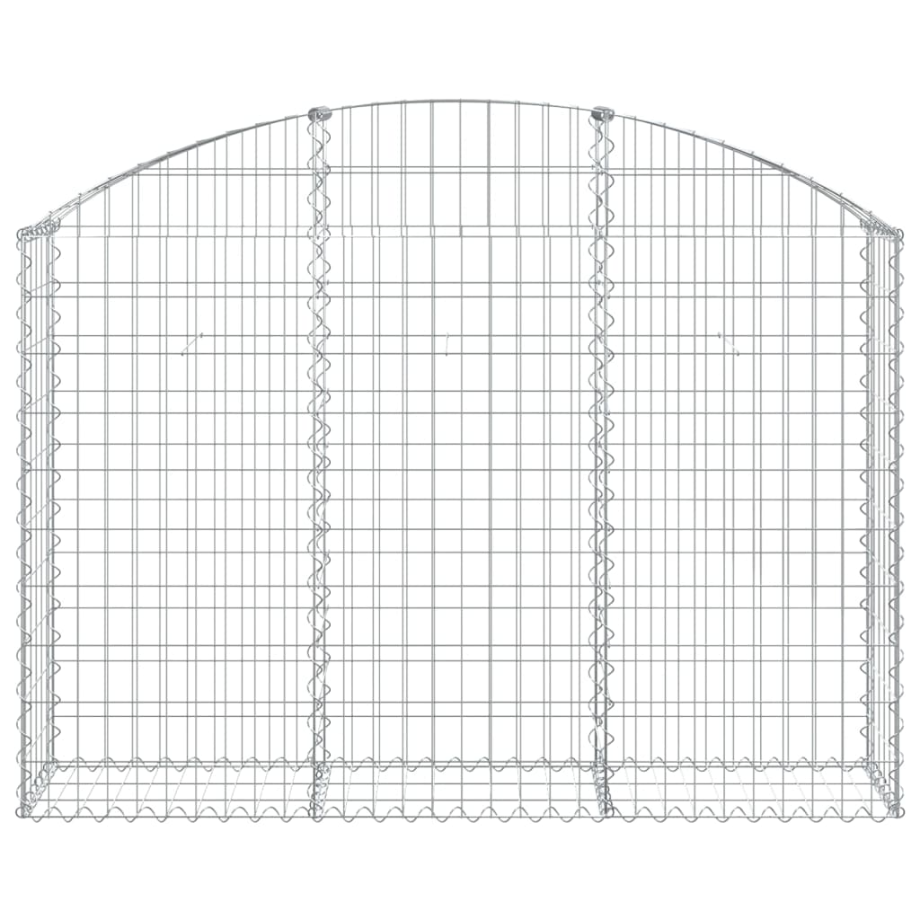 Vidaxl schanskorf gewelfd 150x30x100 120 cm gegalvaniseerd ijzer