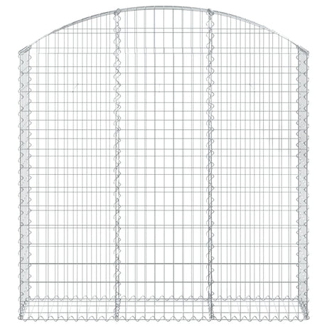 Vidaxl schanskorf gewelfd 150x30x140 160 cm gegalvaniseerd ijzer