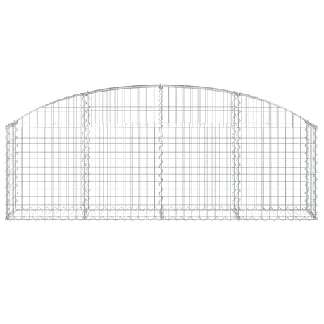 Vidaxl schanskorf gewelfd 200x30x60 80 cm gegalvaniseerd ijzer