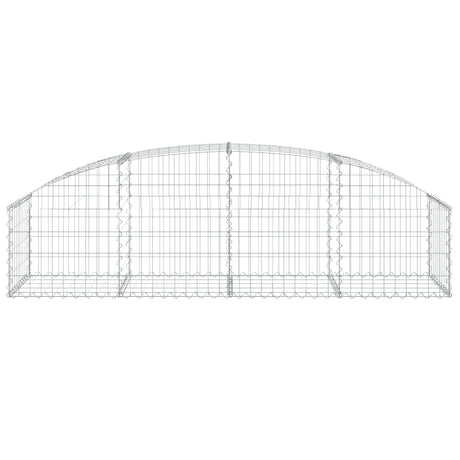 Vidaxl schanskorf gewelfd 200x50x40 60 cm gegalvaniseerd ijzer