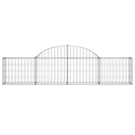 Vidaxl schanskorf gewelfd 200x30x40 60 cm gegalvaniseerd ijzer