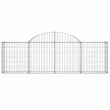 Vidaxl schanskorf gewelfd 200x30x60 80 cm gegalvaniseerd ijzer