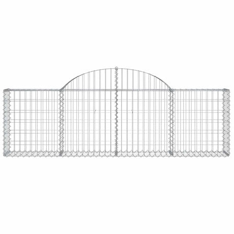 Vidaxl schanskorf gewelfd 200x30x60 80 cm gegalvaniseerd ijzer