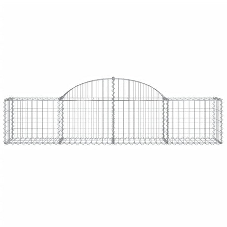 Vidaxl schanskorf gewelfd 200x50x40 60 cm gegalvaniseerd ijzer