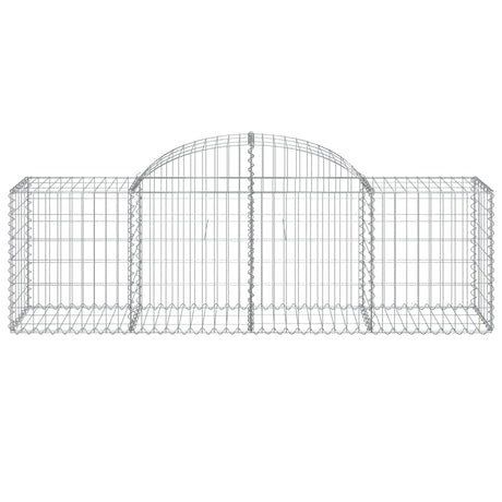 Vidaxl schanskorf gewelfd 200x50x60 80 cm gegalvaniseerd ijzer