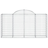 Vidaxl schanskorf gewelfd 200x50x100 120 cm gegalvaniseerd ijzer