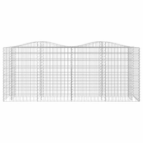 Vidaxl schanskorf gewelfd verhoogd 200x50x100 cm gegalvaniseerd ijzer