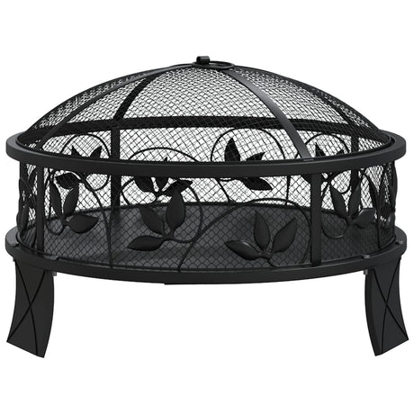 Vidaxl vuurplaats met pook xxl 50 cm staal