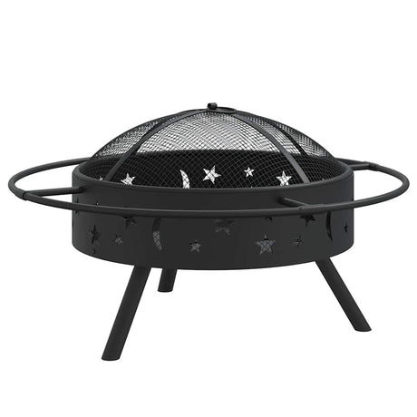 Vidaxl vuurplaats met pook xxl 70 cm staal