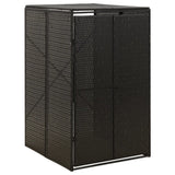 VidaXL Containerberging enkel 70x80x117 cm poly rattan zwart