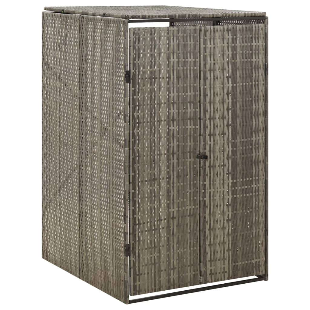 VidaXL Containerberging enkel 70x80x117 cm poly rattan grijs