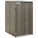 Vidaxl containerberging enkel 70x80x117 cm poly rattan grijs