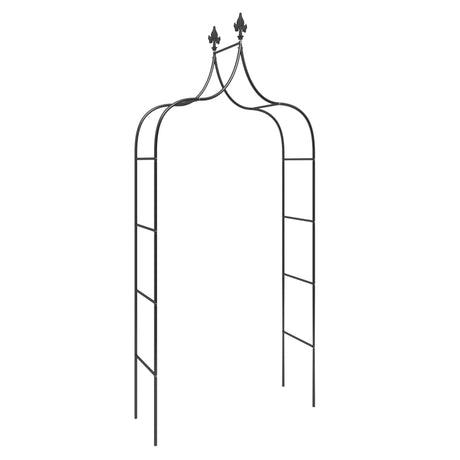 Vidaxl tuinbogen 2 st 120x38x260 cm staal zwart