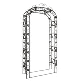Vidaxl tuinboog 116x45x240 cm staal zwart