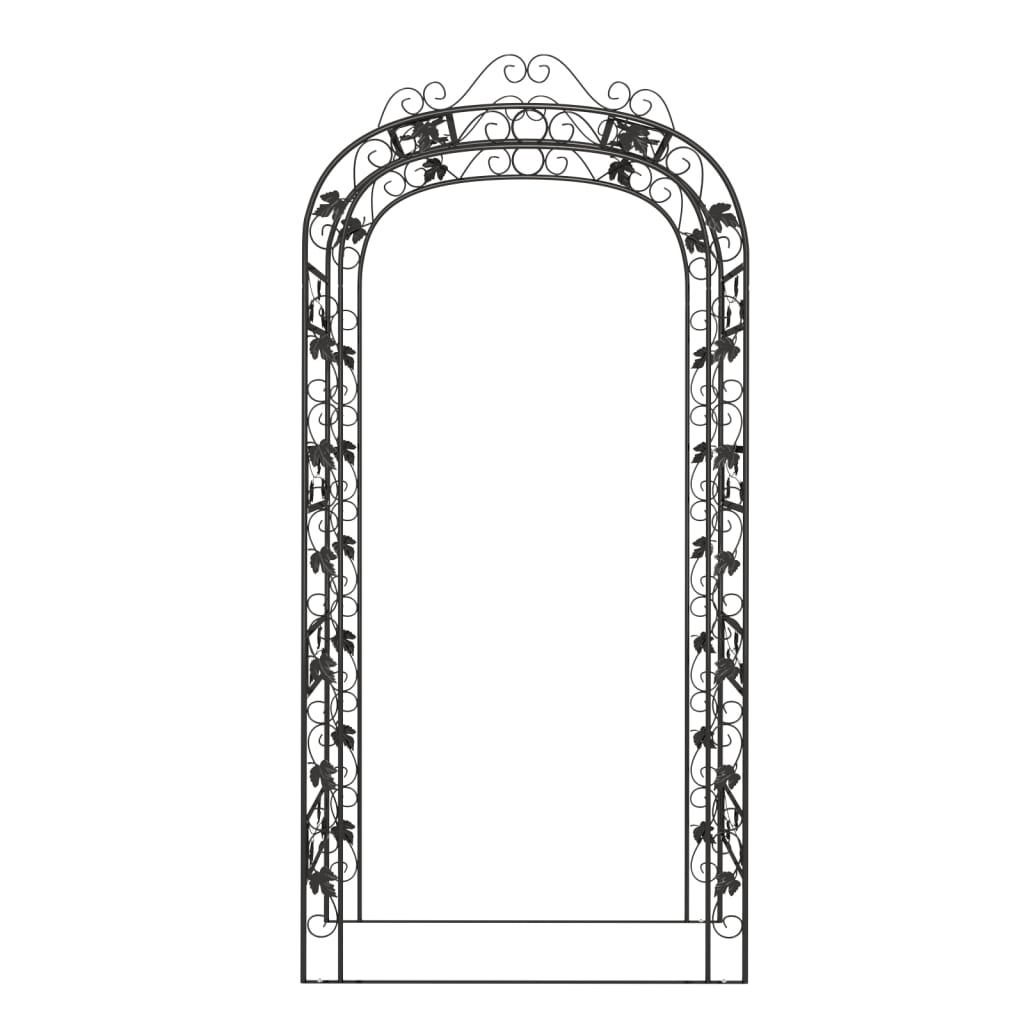 VidaXL Tuinboog 116x45x240 cm staal zwart