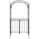 Vidaxl tuinboog met poort 108x45x235 cm staal zwart