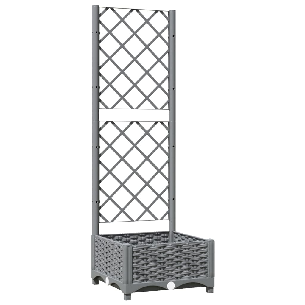 Vidaxl plantenbak met latwerk 40x40x121,5 cm polypropeen