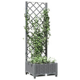 Vidaxl plantenbak met latwerk 40x40x121,5 cm polypropeen