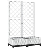 Vidaxl plantenbak met latwerk 80x40x121,5 cm polypropeen