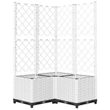 Vidaxl plantenbak met latwerk 80x80x136 cm polypropeen wit