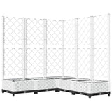 Vidaxl plantenbak met latwerk 120x120x121,5 cm polypropeen wit