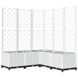 Vidaxl plantenbak met latwerk 120x120x136 cm polypropeen wit