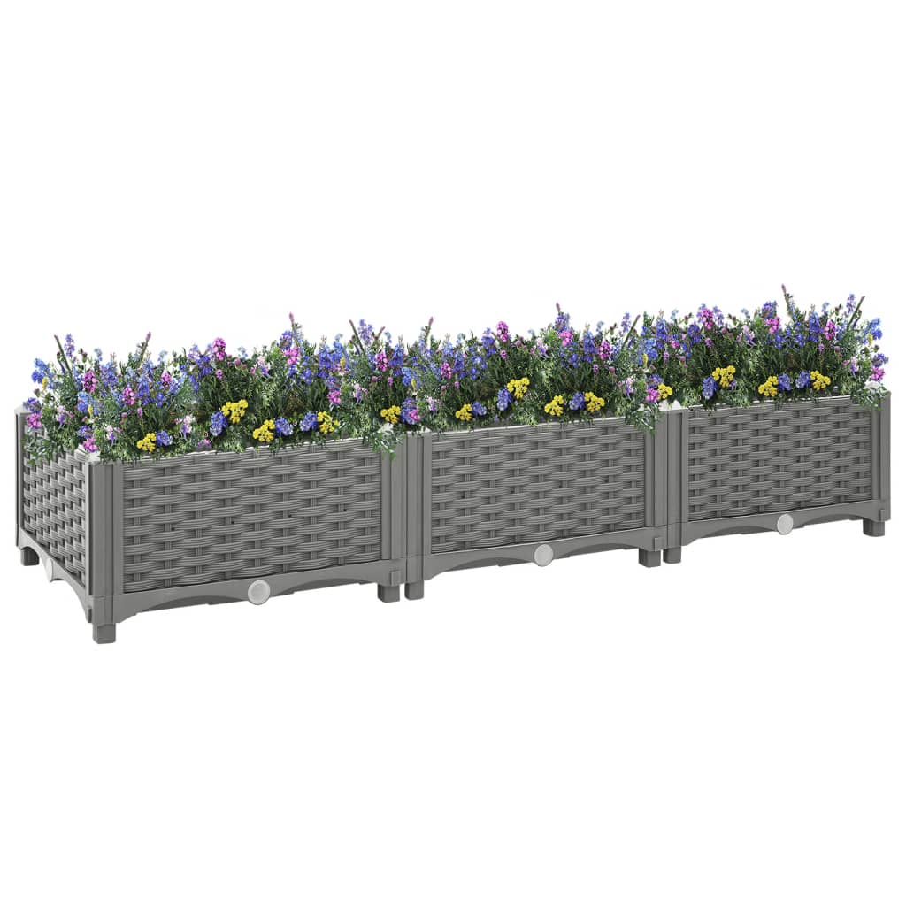 Vidaxl plantenbak verhoogd 120x40x23 cm polypropeen