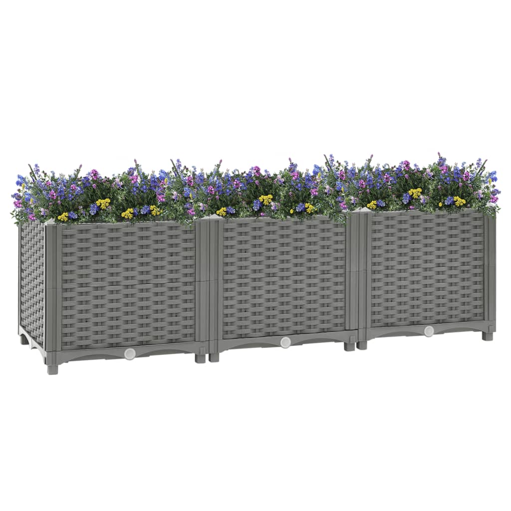 Vidaxl plantenbak verhoogd 120x40x38 cm polypropeen