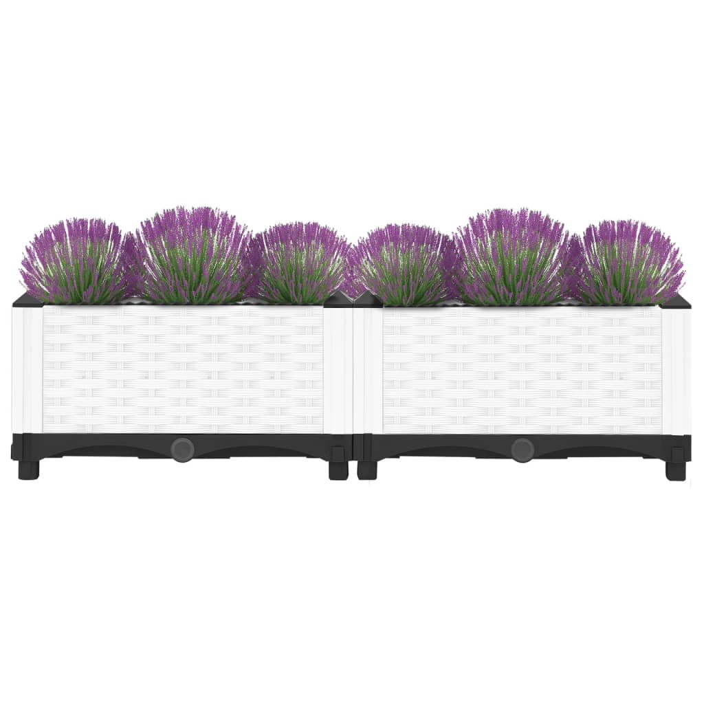 Vidaxl plantenbak verhoogd 80x40x23 cm polypropeen