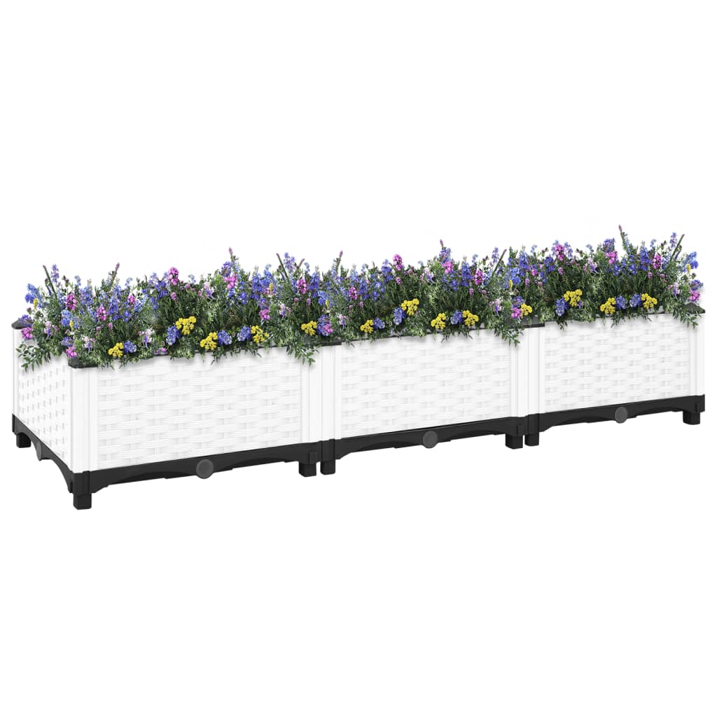 Vidaxl plantenbak verhoogd 120x40x23 cm polypropeen