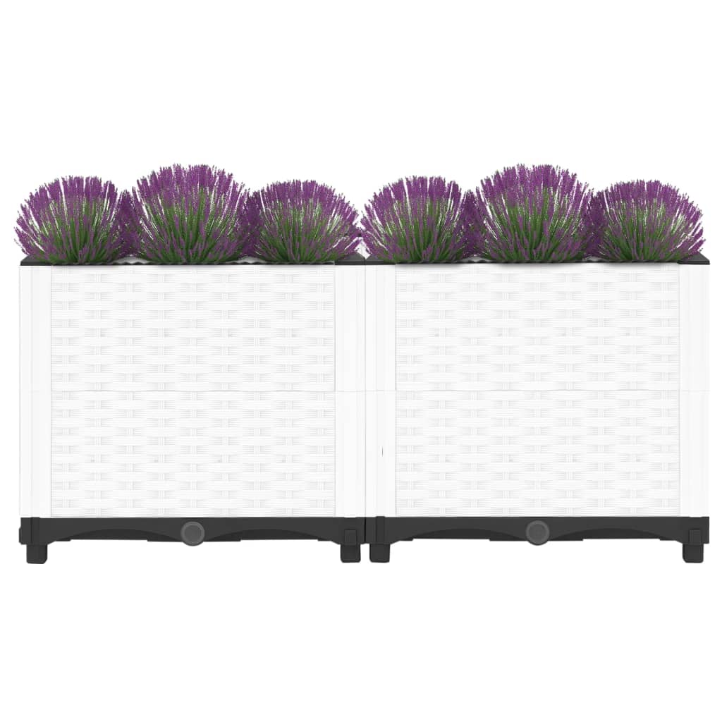 Vidaxl plantenbak verhoogd 80x40x38 cm polypropeen