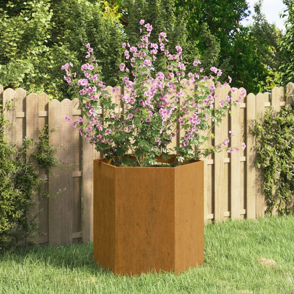 Vidaxl plantenbak roestig 40x40x45 cm cortenstaal