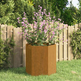 Vidaxl plantenbak roestig 40x40x45 cm cortenstaal