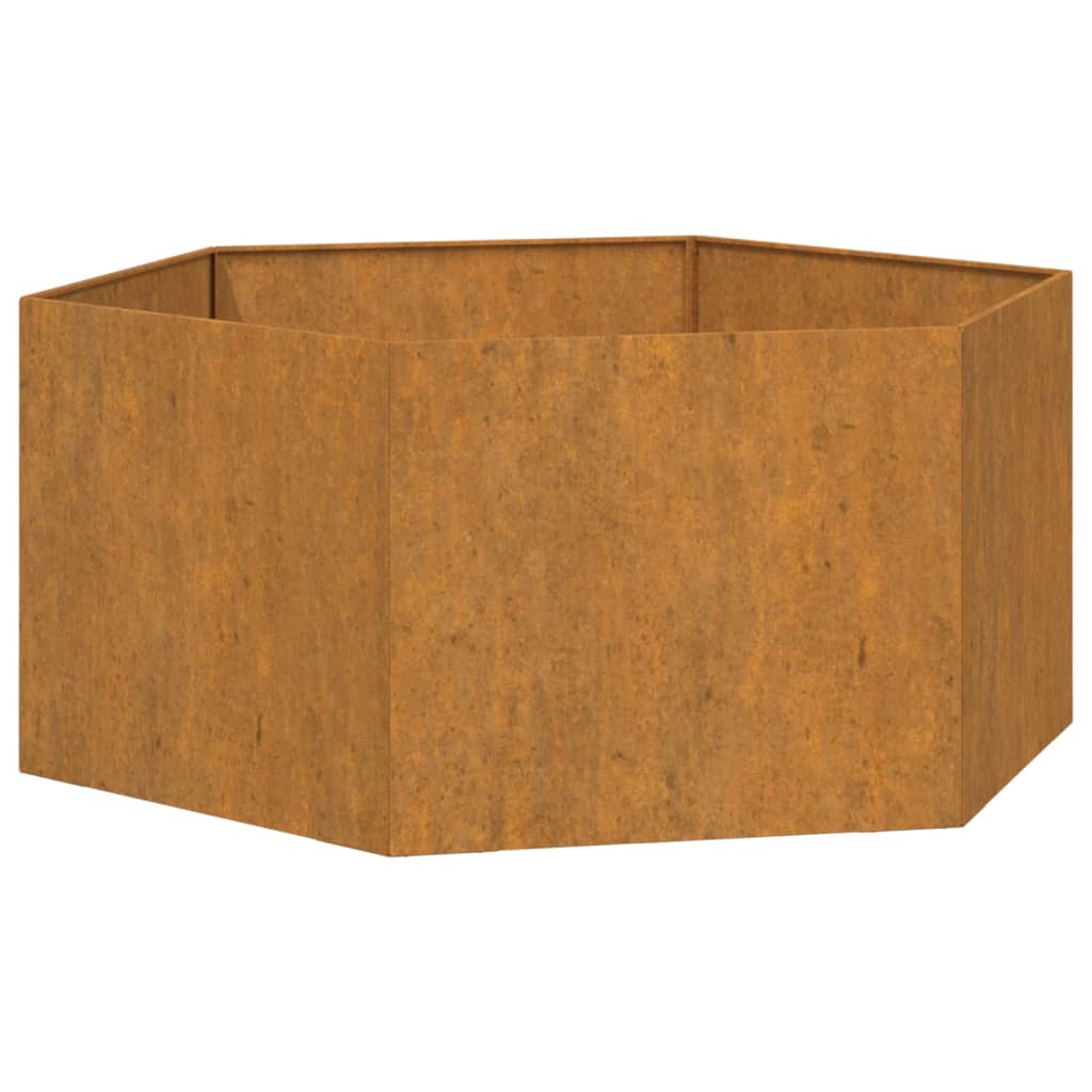 Vidaxl plantenbak roestig 90x90x45 cm cortenstaal