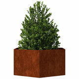 Vidaxl plantenbak roestig 90x90x45 cm cortenstaal