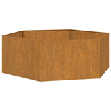 Vidaxl plantenbak roestig 138x120x45 cm cortenstaal