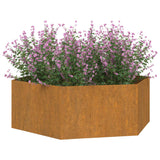 Vidaxl plantenbak roestig 138x120x45 cm cortenstaal