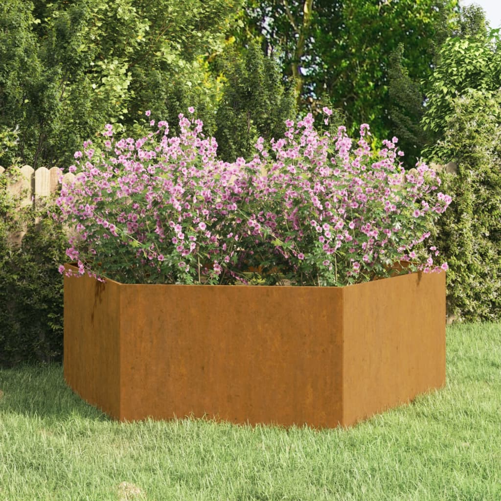 Vidaxl plantenbak roestig 138x120x45 cm cortenstaal