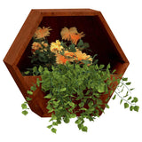 Vidaxl plantenbakken wandmontage 2 st 30x10x25 cm cortenstaal roestig