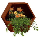 Vidaxl plantenbakken wandmontage 2 st 46x10x40 cm cortenstaal roestig